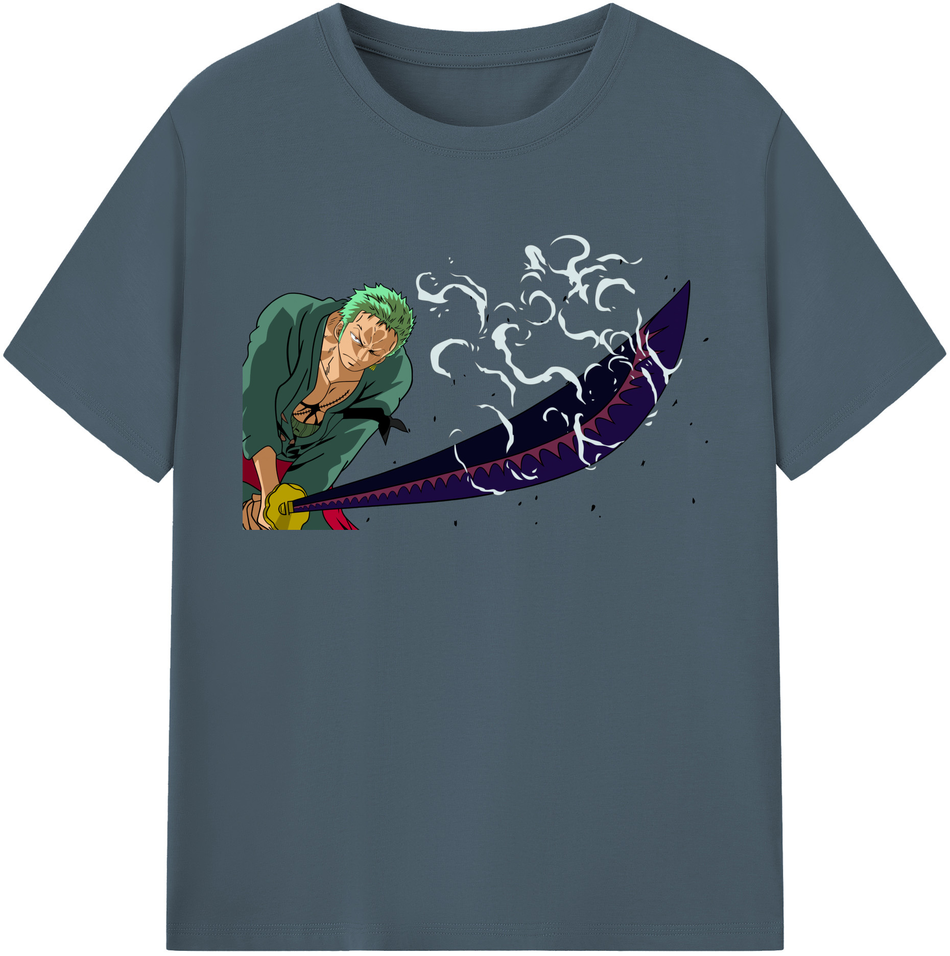 ワンピース ロロノア・ゾロ ONE PIECE Roronoa Zoro 綿100％半袖Tシャツ（フロントプリント）